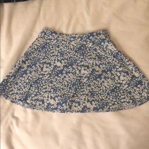 Blue floral skirt